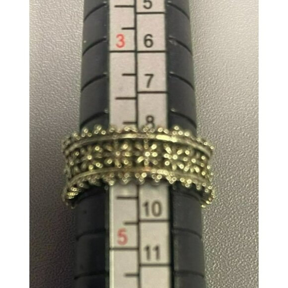 Set Of 3 Vintage Metallic Rings With Twisted & Textured Designs (sizes 5.75, 6.2 - Picture 10 of 10
